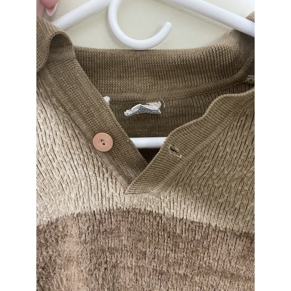 Vintage Brown Polo Sweater Grandpa Grunge Kurt Cobain That 70's Show‎ Men's XL - Picture 5 of 6